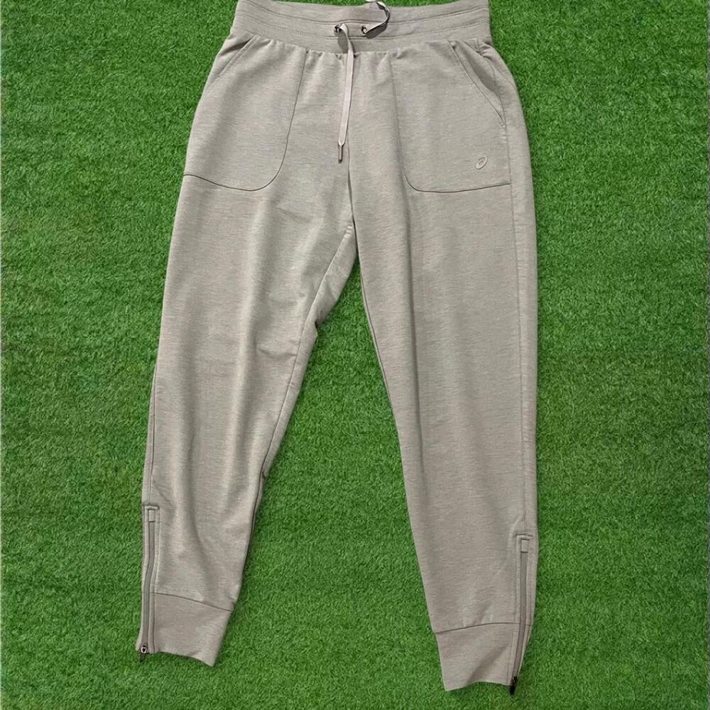 Asics Men's Grey and Brown Trousers